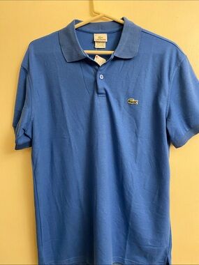 NWT Lacoste size 7 (2xl) blue. 100% cotton